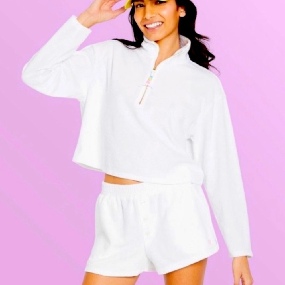 NWT Stoney Clover Lane x Target white 1/4 zip sz M